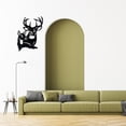 thumbnail image 3 of IH Casa Decor Metal Décor Mur Noir Double Cerf, 3 of 3