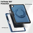 thumbnail image 3 of XYX Case for Samsung Galaxy Tab S10 Lite 10.9 Inch with Rotating Stand, Shoulder Strap, 2in1 Shockproof Cover, Navy Blue, 3 of 7