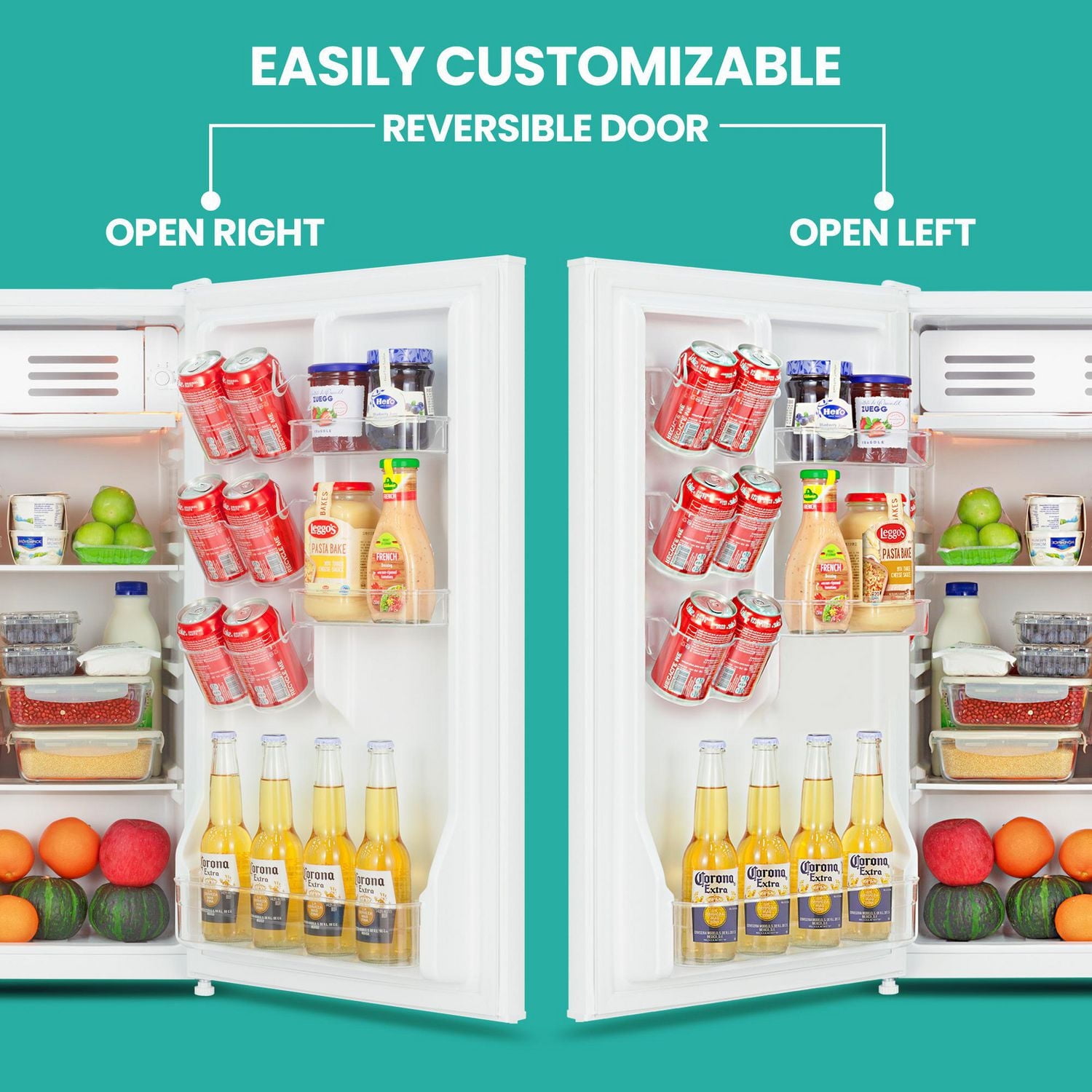 Koolatron 3.2 cu.ft. Compact Fridge with Freezer, White, Space-Saving Fridge for Dorms & Apartments