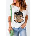 thumbnail image 1 of POGLIP T-Shirt Imprimé Graphique à Manches Courtes pour Femme Blanc Chauve-Souris Vache, 1 of 6