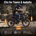 thumbnail image 6 of Plus Electric Bike for Adults, 1500W Peak 28 MPH 20" Fat Tires Electric Bicycle with Dual Suspension & Brakes Motorcycle, E-Bike Black & Brown, 6 of 6