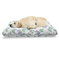 thumbnail image 1 of Dahlia Pet Bed, Colorful Butterfly on Soft Toned Floral Background Repetitive Romantic, Chew Resistant Pad for Dogs and Cats Cushion with Removable Cover, 24" x 39", Pink Ceil Blue, by Ambesonne, 1 of 4