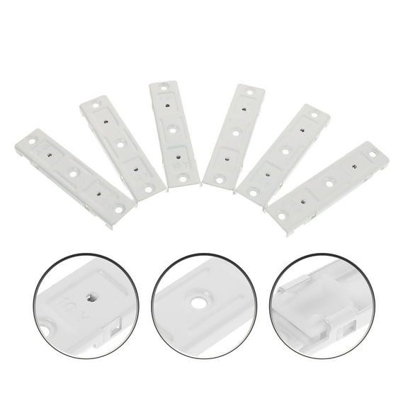 Raindrops 6 Pcs Heavy Duty Curtain Track Connectors with Curved Design for Ceiling Curtains Room Divider Tracks in White Color
