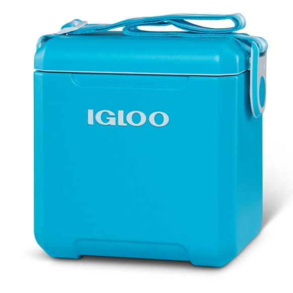 Igloo Tagalong 11 Qt Insulated Ice Drink Cooler with Body Shoulder Strap, Blue