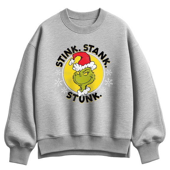 The Grinch - Stink. Stank. Stunk. Oversized Fleece Crew Sweatshirt