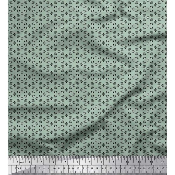 Soimoi Poly Georgette Fabric Triangle Small Print Fabric by The Yard 42 Inch Wide