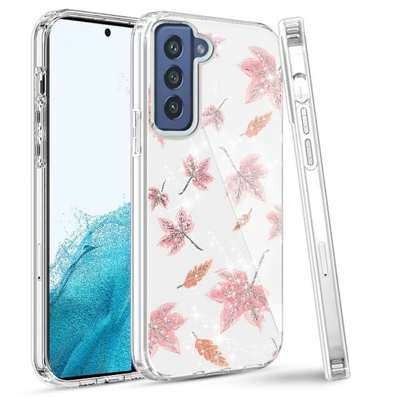 For Samsung Galaxy S22 Plus Beautiful Laser Clear Glitter Design Hybrid Case Cover - B