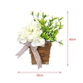 thumbnail image 5 of Colgador De Puerta De Hortensia Color Crema, Cesta De Flores Para Puerta Delantera Exterior, 5 of 5
