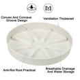 thumbnail image 4 of Uxcell Plant Saucers Tray, 2Pcs Durable Plastic Round Flower Pot Drip Tray, White 7.5 Inch, 4 of 5