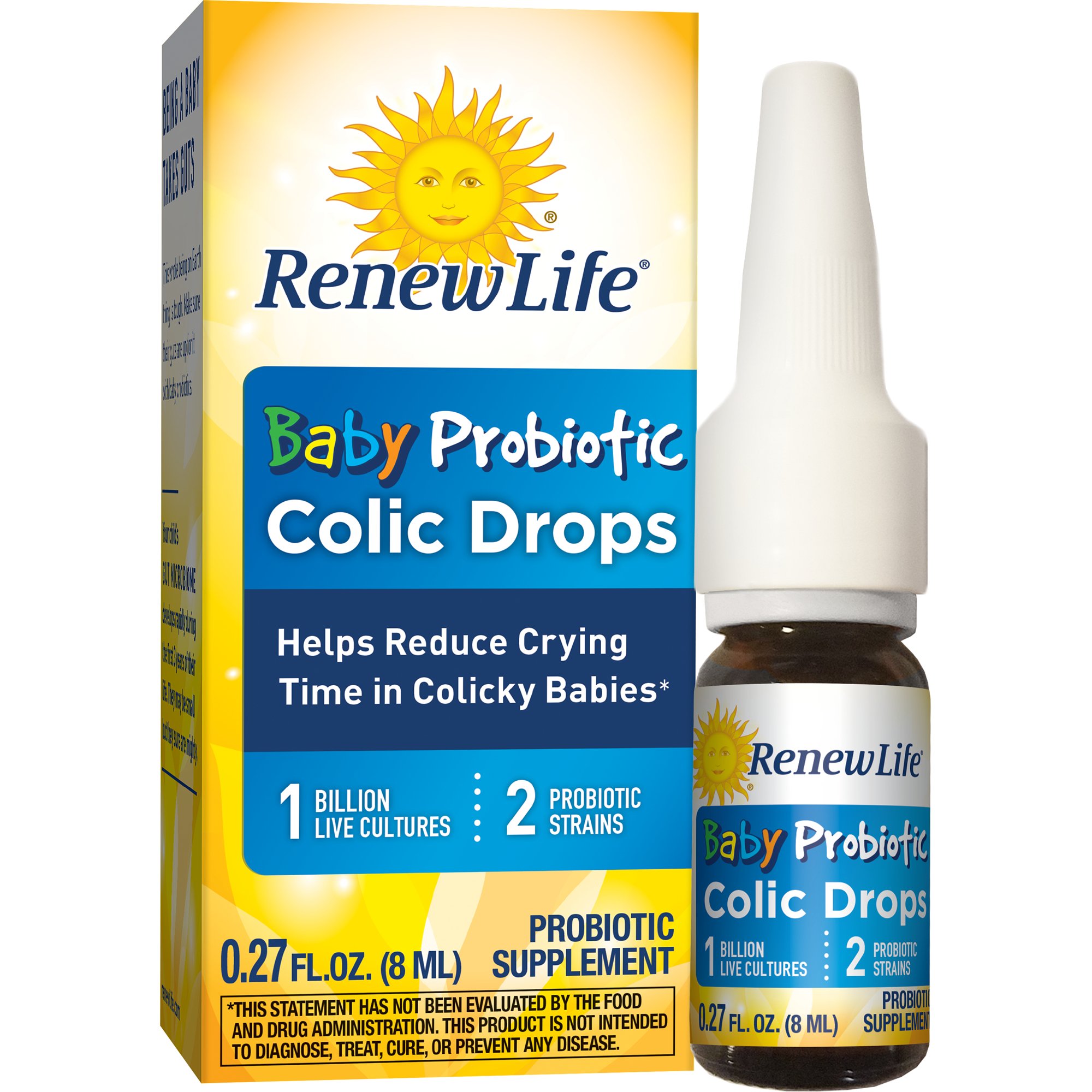 Renew Life Baby Probiotic Colic Drops, 1 Billion CFU, 0.27 Ounce