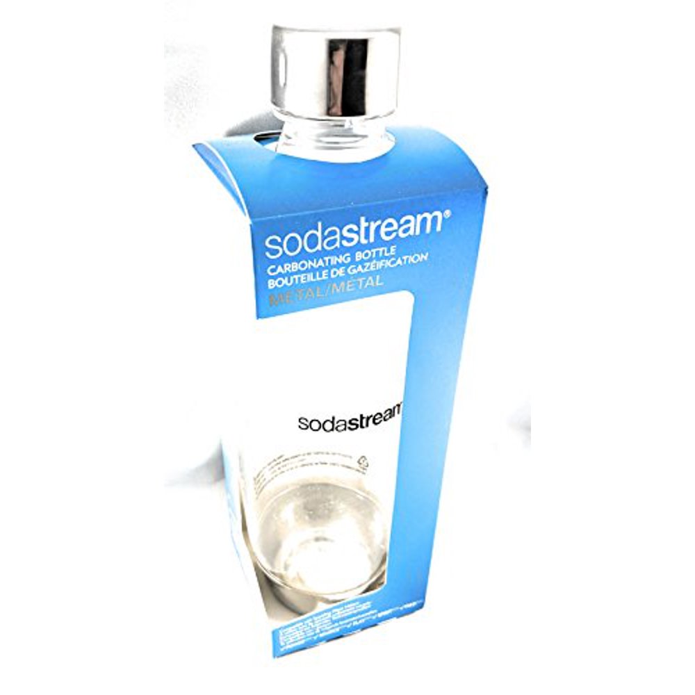 SodaStream 1Liter Carbonating Bottle, Stainless Steel (2 pack
