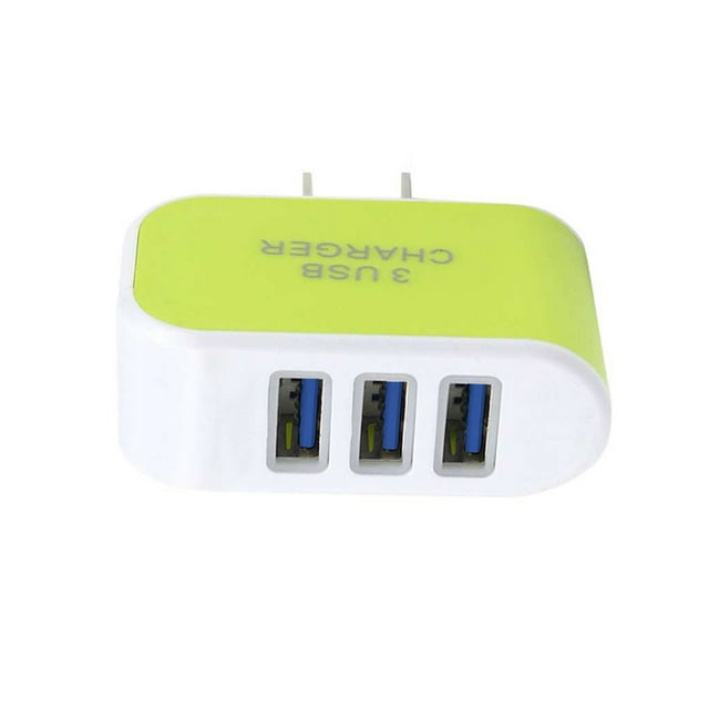 Injueey 2019 nuevo 1PC Universal 3 puertos USB teléfono móvil UE/EE. UU. de enchufe adaptador de de pared de viaje Type10 NO10