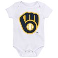thumbnail image 4 of Newborn & Infant Gold/Navy/White Milwaukee Brewers Minor League Player Three-Pack Bodysuit Set, 4 of 4