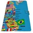 thumbnail image 2 of PKQWTM Home Decor North and South America Map with flags and Countries Name Book Cover Book Protector Book Sleeve Book Pouch Book Bag 6x9 inch, 2 of 4
