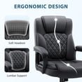 thumbnail image 3 of COOLHUT Office Chair, Big and Tall Office Chair 400LBS, Wide Seat Ergonomic Computer Desk Chair, High Back Executive PU Leather Chair, Black, 3 of 10