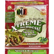 Ol Mexican Foods Xtreme Wellness! Spinach & Herbs Tortilla Wraps, 8 count, 12.7 oz