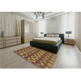 thumbnail image 5 of Ahgly Company Machine Washable Indoor Round Transitional Brown Red Area Rugs, 4' Round, 5 of 7