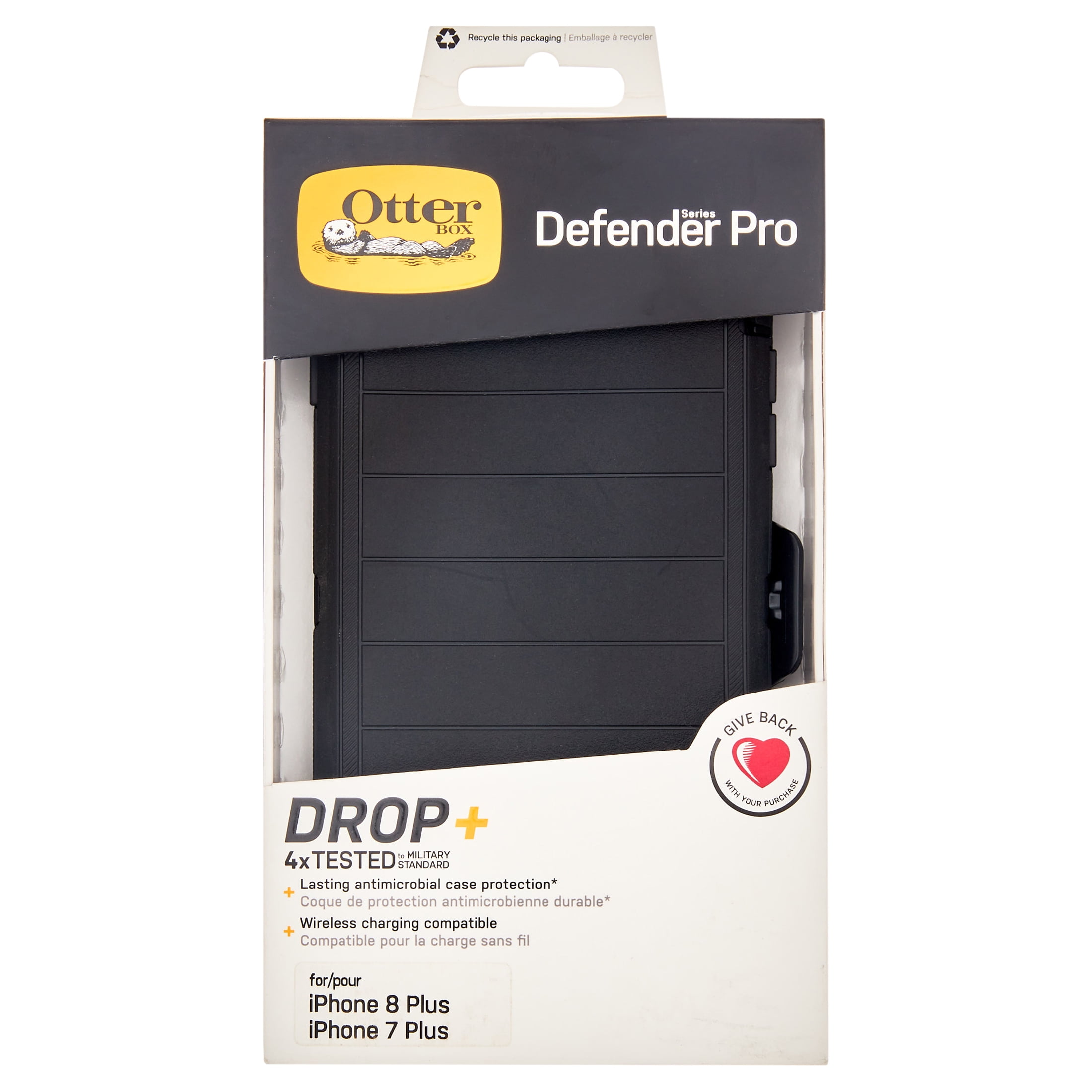 OtterBox Defender Series Pro Phone Case for Apple iPhone 8 Plus, iPhone 7 Plus - Black