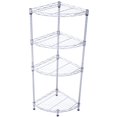 thumbnail image 2 of XM-243S Fan-shaped Carbon Steel Metal Assembly 4-Tier Storage Rack Silver Gray, 2 of 14