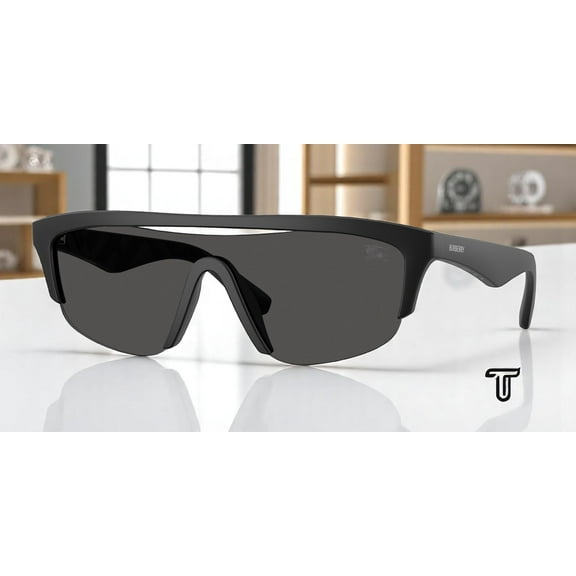 BURBERRY BE4460U 346487 Matte Black Dark Grey 40 mm Men's Sunglasses