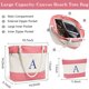 thumbnail image 3 of Bolsa de playa YOOLIFE bolsa de lona con iniciales personalizadas, 3 of 7