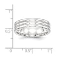thumbnail image 4 of White Sterling Silver Ring Band Wedding 6mm Polished Fancy Size 9, 4 of 4