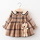 thumbnail image 2 of Vestido Para Niñas, Ropa Para Niñas Pequeñas, Falda A Cuadros De Verano Para Niños Pequeños, Vestido De Moda De Manga Larga De Color Caqui Odeerbi  LM103-998, 2 of 8