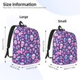 thumbnail image 4 of Daiia mushroom rainbow color Skull Vintage Canvas Backpack for Men and Women ,Hiking Backpack,Travel Laptop Bag for School,Large Capacity Backpack-Medium, 4 of 8
