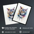 thumbnail image 2 of British Shorthair Cat Lovers Gift Watercolour Pet Portrait Painting Artwork Large Wall Art Poster Print Thick Paper 18X24 Inch, 2 of 5