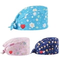 thumbnail image 1 of 3PCS Fashion Printed Button Work Hat Casual Unisex Scrub Cap, 1 of 1