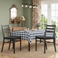thumbnail image 5 of Wooden Dining Chairs, Dining Chairs Set of 2, Woven Rope Seat with Sturdy Metal Frame, Mid Century Modern Dining Room Chairs for Kitchen, Living Room, Restaurant, Black Dining Chairs, 5 of 5