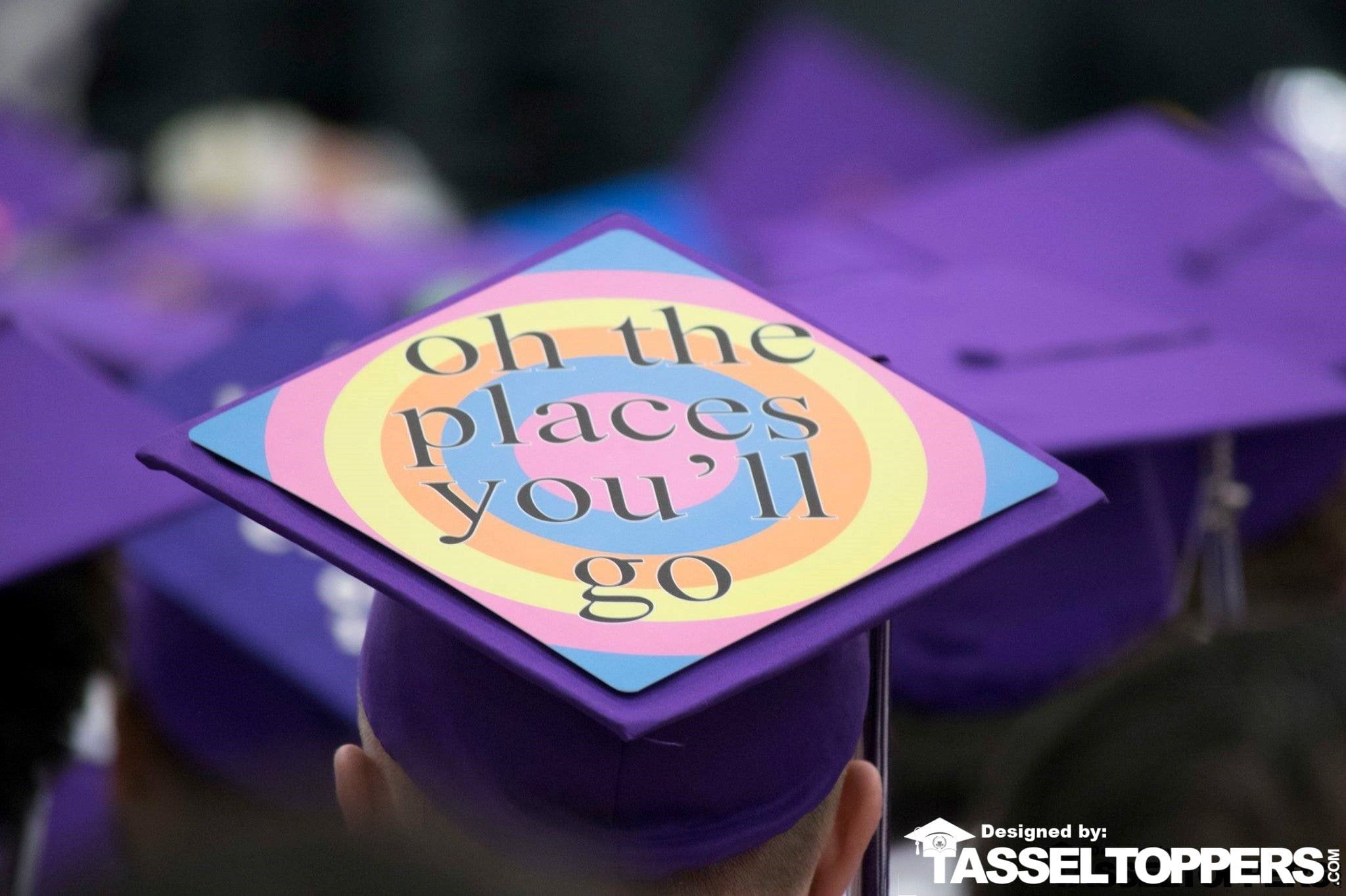 Oh The Places You'll Go Grad Cap Tassel Topper