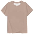 thumbnail image 3 of WOYY Girls Casual T-Shirt Solid Basic Tee Top Short Sleeve Crew Neck T Shirt, Sizes 4-5, 3 of 3
