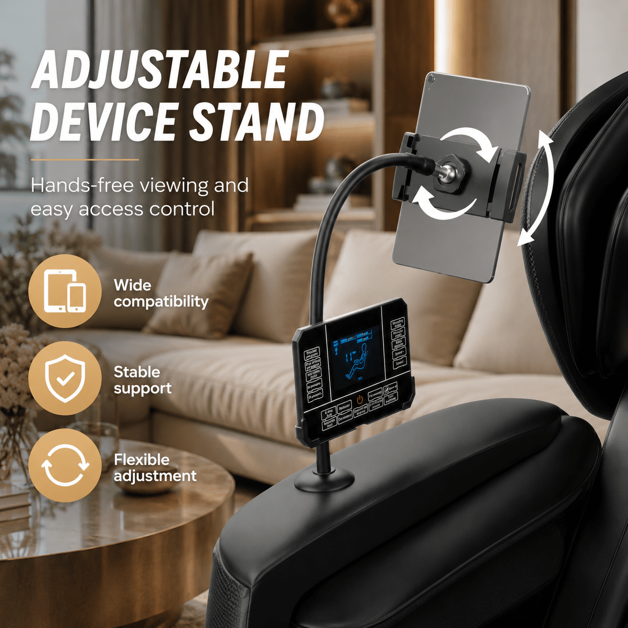 Aenkyo Full Body Zero Gravity Massage Chair Recliner with 6 Fixed Rollers and Foot Massage, Black