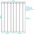 thumbnail image 5 of Sunnydaze Modern 2-Piece Beige Solid Light-Filtering Indoor or Outdoor Curtain Set, 5 of 12