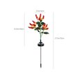 thumbnail image 3 of Luces de flores solares estacas de jardín al aire libre | Linterna de llama de plástico LED | Iluminación de paisaje a prueba de agua | Decoración de patio decorativa roja | Alimentado por energía, 3 of 8