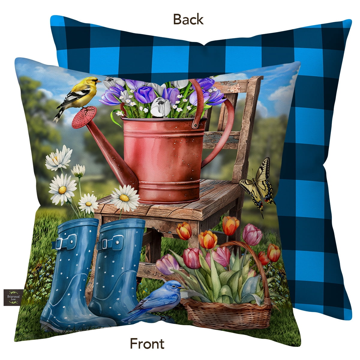 Briarwood Lane Spring Indoor/Outdoor Pillow 17x17 In the Garden For Spring Pillow