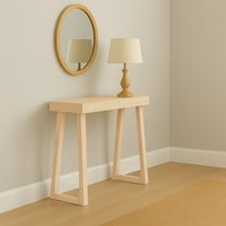 Now Furniture 46" Classic Console Table, Solid Wood Narrow Entryway Tables, Blonde