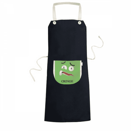 

Green Scared Emotion Cringe Afraid Apron Bib Sarong Cooking Baking Kitchen Pocket Pinafore