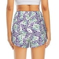 thumbnail image 2 of Lsque Lavender Flowers Printed Women's Running Shorts with Liner Pockets,Elastic Quick Dry Workout Athletic Gym Yoga Shorts,Womens High Waist Shorts-XX-Large, 2 of 9