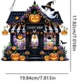 thumbnail image 3 of Halloween Diamond Art Kit – DIY Hanging Ornament with Rhinestones, Candy Shop & Witch House Design for Home Decor – Craft Gift for Adults A, 3 of 5