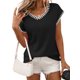 thumbnail image 3 of Suéter Sin Mangas para Mujer, Informal, con Cuello en V y Mangas , Tejido de Punto, Color Negro, Talla S, 3 of 9