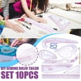 thumbnail image 2 of Bamboohart Pattern Making and Tailoring Ruler  Garment Ruler Set Curve 10 PCS Sewing Set Tailor Metric Ruler Ruler Sewing Multifunction Ruler DIY Tools & Home Improvement, 2 of 9