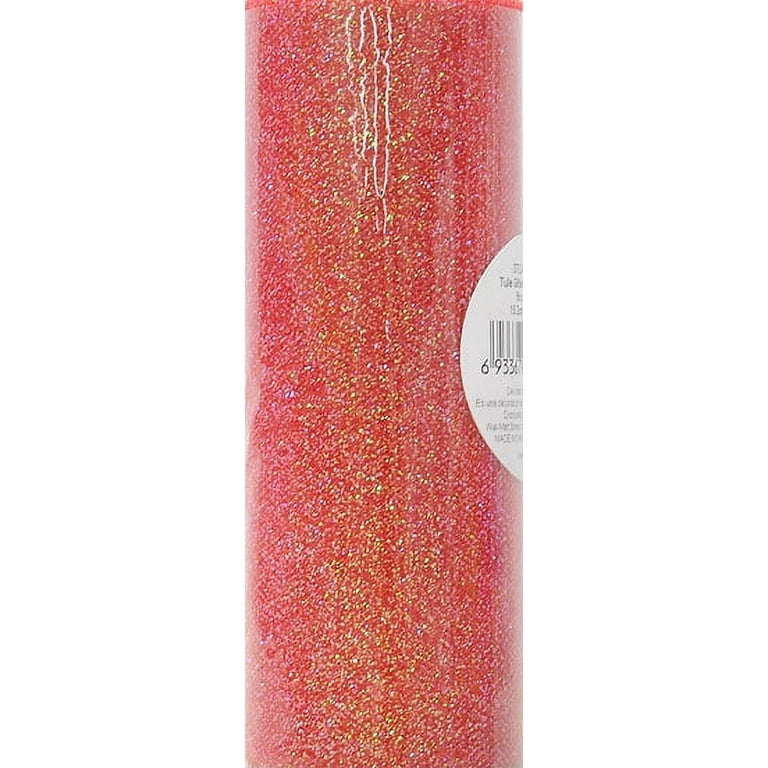 Red Glitter Tulle Roll 6 inch by 10 Yards