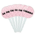 thumbnail image 1 of Sherron Cupcake Picks Toppers - Set of 6 - Pink Speckles, 1 of 1