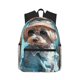 thumbnail image 1 of Easygdp Stylish Dog in Denim Outfit Mochila Casual para Portátil, Mochila para Escuela, Viajes, Negocios, 1 of 6