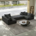 thumbnail image 2 of 162" Cloud Couch, Gray Modern Upholstered Sectional Couches for Living Room, Free Combination L Shaped Sofa Set with 6 Pillows, Oversized Design, 2 of 18