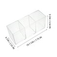 thumbnail image 3 of WASHWEPE Desktop Brush Holder 1Pc 7.8X3.5X2.6In Transparent Acrylic Makeup Organizer, 3 of 10