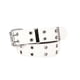 thumbnail image 1 of Qarigey Cinturón de mujer Cinturón de doble ojal Cinturón de aleación de cuero Jeans Ojal Cintura, Blanco, Sin cadena Type2 NO2 Qarigey AP000175-07B, 1 of 6