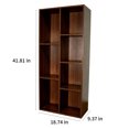 thumbnail image 2 of Mifurn 7-Cube Storage Organizer, Cube Bookcase with Closed Back Panel, Open Shelf Bookshelf for Bedroom Living Room Office, Walnut, 2 of 8